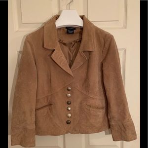 Boston Proper Women’s Equestrian Tan Leather Jacket Sz L